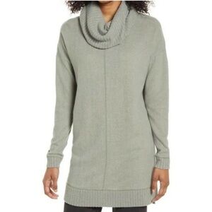 NWT Lulus Autumn Daze cowl neck tunic green knit sweater sz M